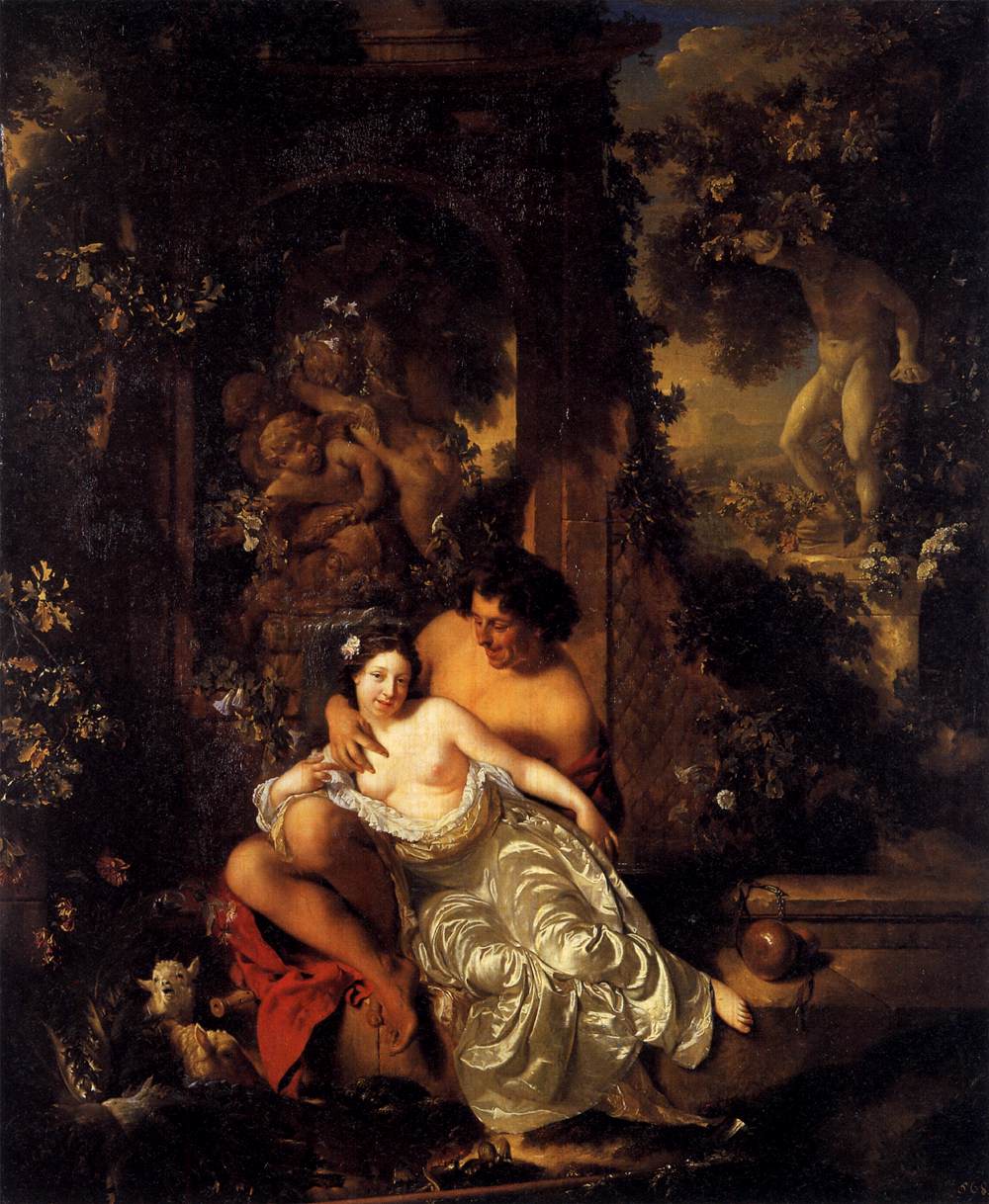 Shepherd And Shepherdess 2 by Adriaen van der Werff, 1689
